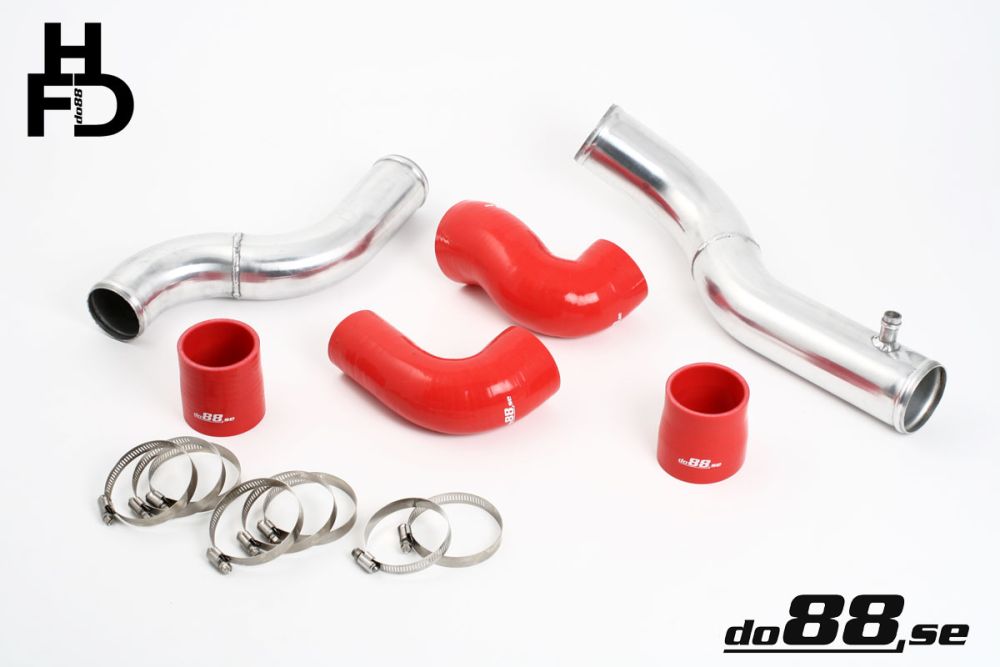 DO88 TR-740-R-63 Volvo 7/940 Turbo Top Connection pipe kit ,red hoses ,standard throttle body