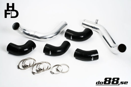 DO88 TR-940-S-76 Volvo 7/940 Turbo Center Connection pipe kit ,black hoses ,3'' throttle body
