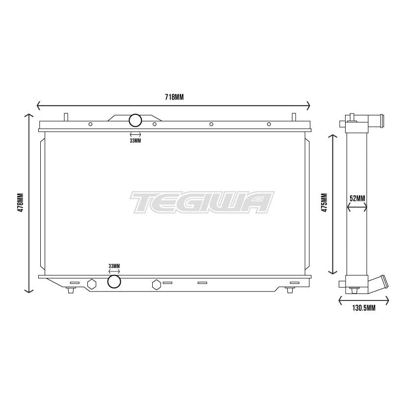 Tegiwa Honda FK2 Civic Type R Aluminium Alloy Radiator | ML Performance UK