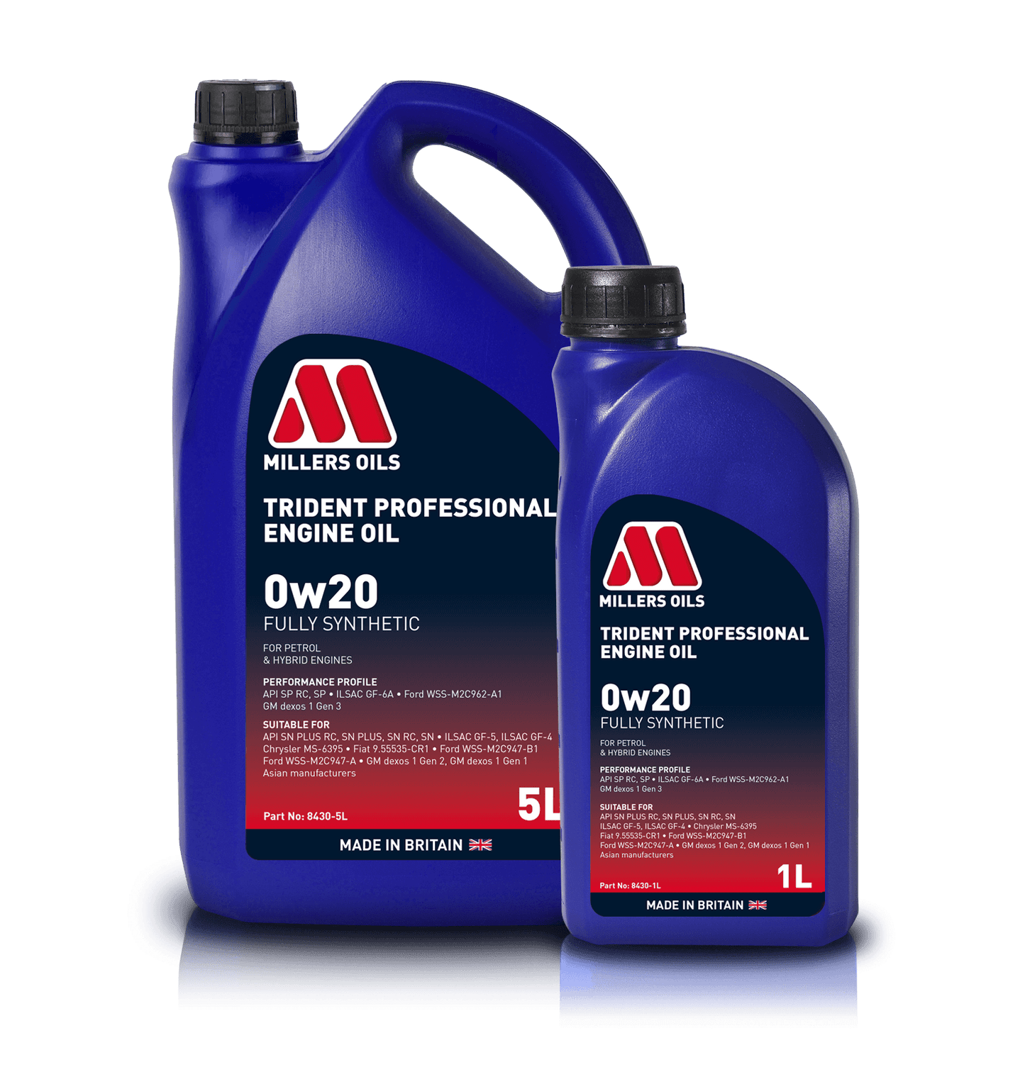 Millers Oils 8430 Trident Professional 0w20 Fully Synthetic Engine Oil