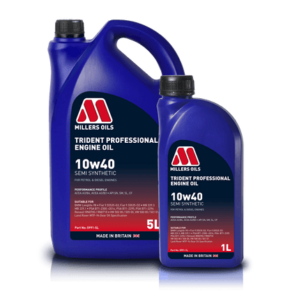 Millers Oils 5991 Trident Professional 10w40 Semi Synthetic Engine Oil