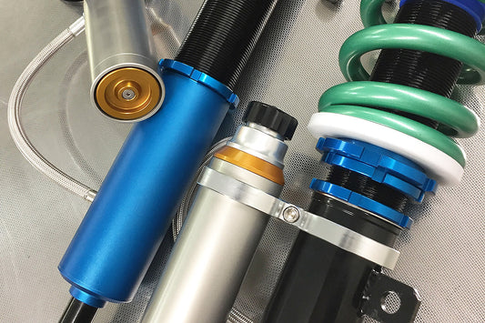 UNPLUGGED PERFORMANCE UP-M3-311-6.1 COILOVER SET PRO RACE COILOVER SET, 2 WAY, EXTERNAL RESERVOIR CUSTOM (VALVING AND SPRING) FOR TESLA MODEL 3