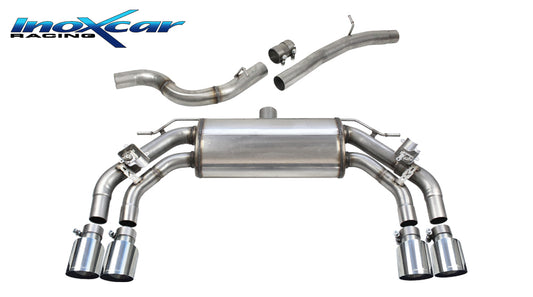 InoXcar VALV.FORM.02.RA Cupra Formentor VZ 2.0 Direct Central Pipe + Rear Silencer With End Pipe 2 X Diam. 90 Racing Dx+Sx + Valves Assembly With Original Electric Engines 1 | ML Performance UK Car Parts
