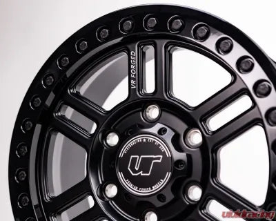 Vivid Racing VRF-D16B-MAVR-MBLK VR Forged D16 Beadlock Wheel Set of 4 Can-Am Maverick R 15x6.0 6x139.7 Matte Black