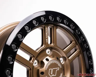 Vivid Racing VRF-D16B-MAVR-SBZ VR Forged D16 Beadlock Wheel Set of 4 Can-Am Maverick R 15x6.0 6x139.7 Satin Bronze