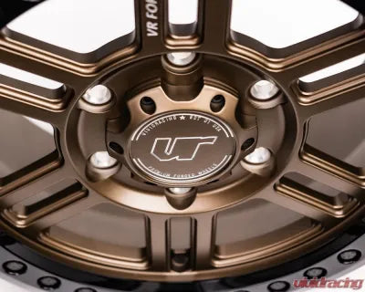 Vivid Racing VRF-D16B-MAVR-SBZ VR Forged D16 Beadlock Wheel Set of 4 Can-Am Maverick R 15x6.0 6x139.7 Satin Bronze