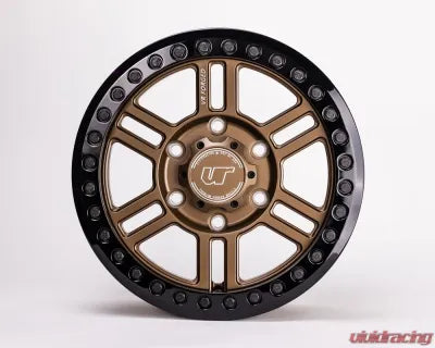 Vivid Racing VRF-D16B-MAVR-SBZ VR Forged D16 Beadlock Wheel Set of 4 Can-Am Maverick R 15x6.0 6x139.7 Satin Bronze