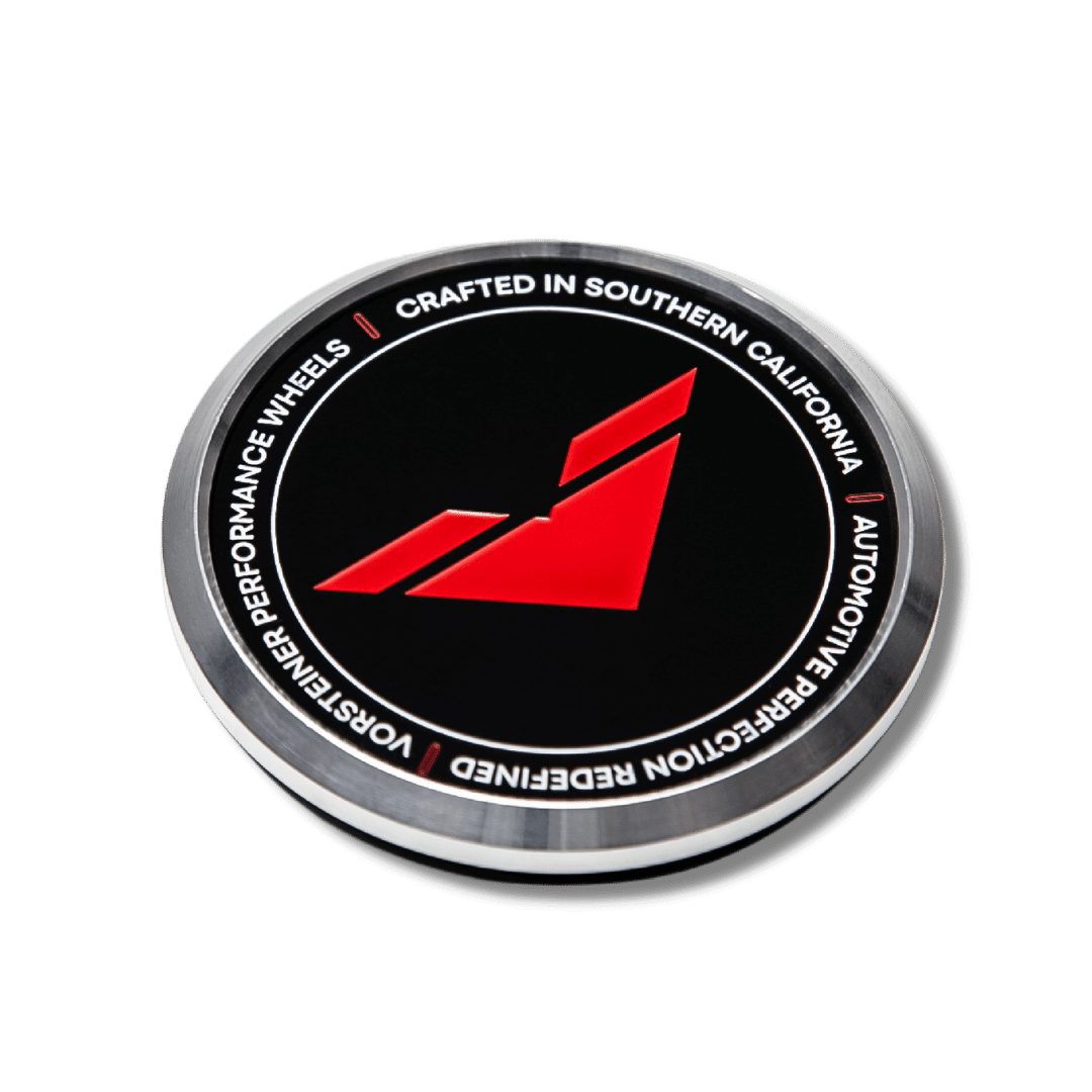Vorsteiner CC13BLK Vorsteiner Aluminum Center Cap - Black with Red Logo | ML Performance
