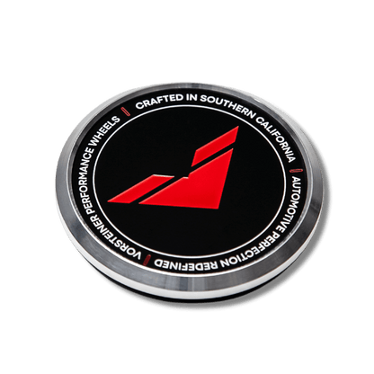 Vorsteiner CC13BLK Vorsteiner Aluminum Center Cap - Black with Red Logo | ML Performance