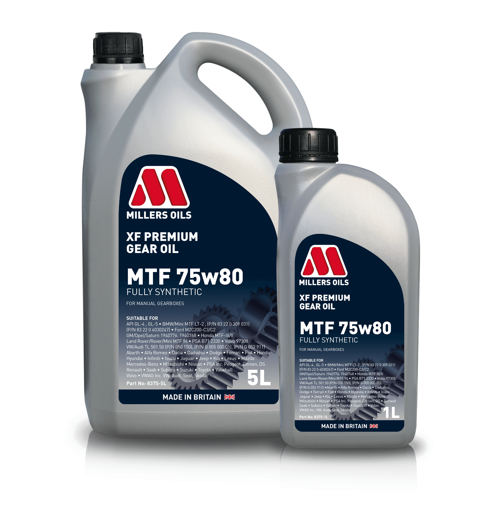 Millers Oils 8375 XF Premium MTF 75w80 Fully Synthetic Gear Oil