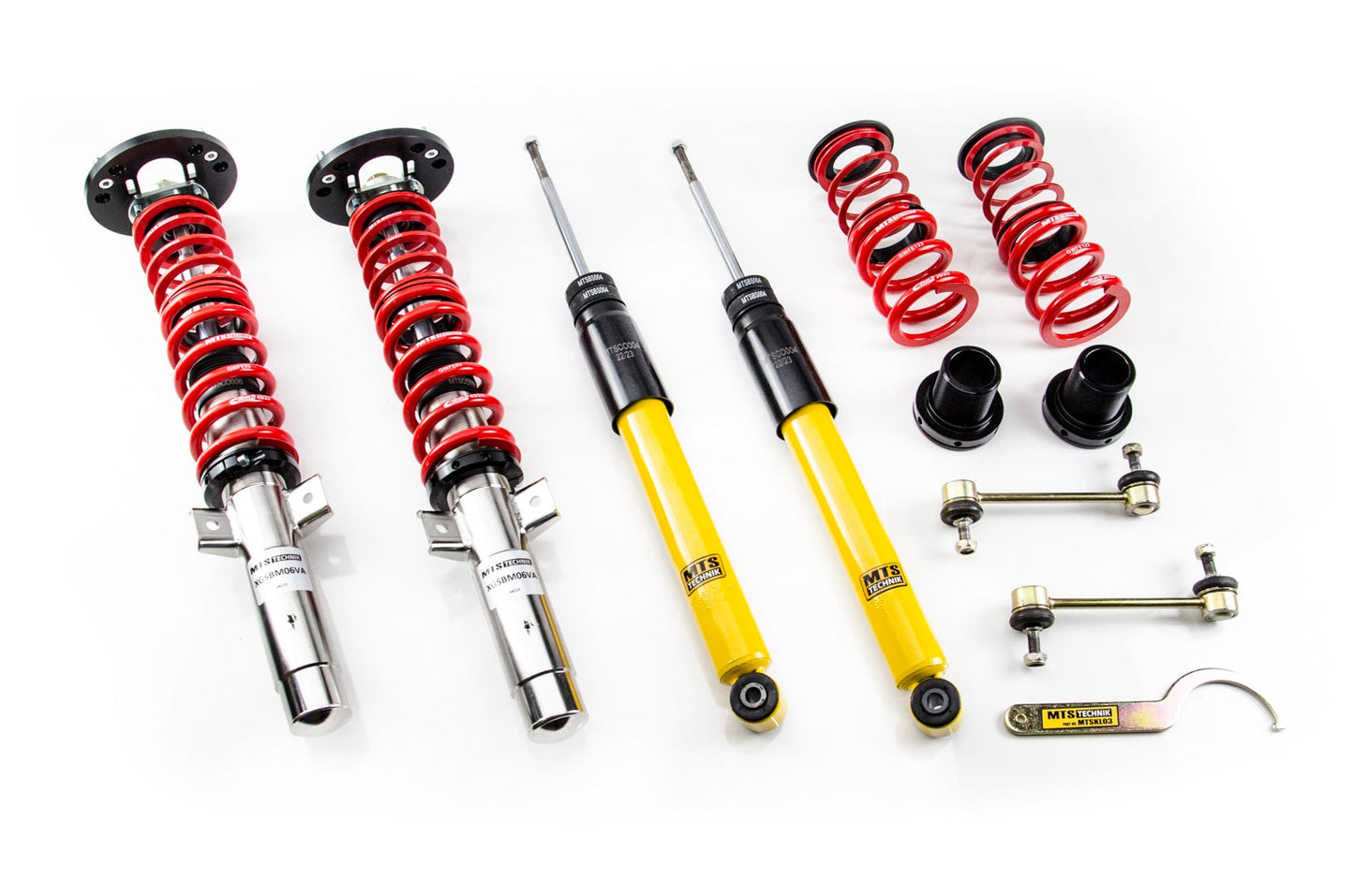 MTS Technik XMTSGWBM118 STREET COILOVER KIT W/ CAMBER ADJUST TOP MOUNTS (INOX) FOR BMW 3 COMPACT (E46)