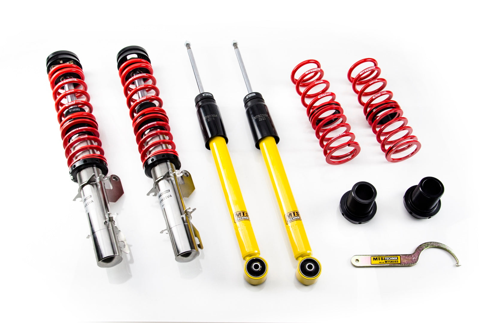 MTS Technik XMTSGWVW87 STREET COILOVER KIT W/ CAMBER ADJUST TOP MOUNTS (INOX) FOR AUDI TT (8N)