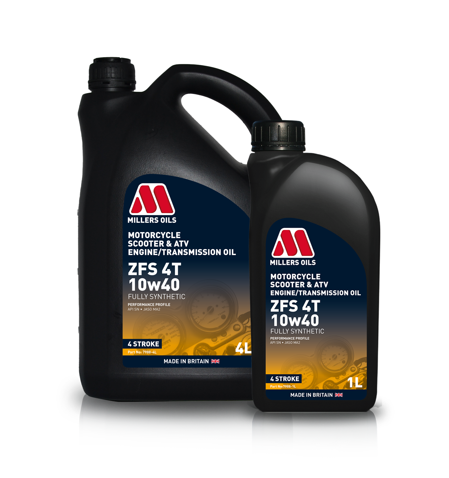 Millers Oils 7988 ZFS 4T 10w40 Fully Synthetic Engine/Transmission Oil