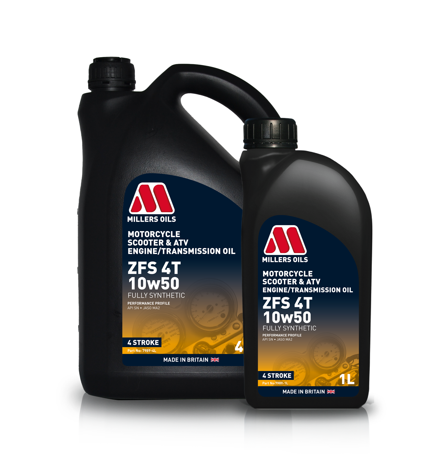 Millers Oils 7989 ZFS 4T 10w50 Fully Synthetic Engine/Transmission Oil