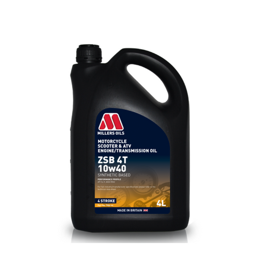 Millers Oils 7986 ZSB 4T 10w40 Semi Synthetic Engine/Transmission Oil (Previously ZSS 10w40)