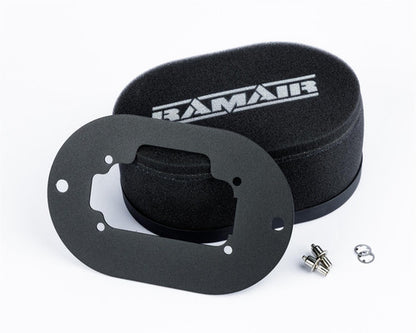 Ramair RS2V2-238-402 Carburettor Foam Air Filter with Baseplate to fit Weber 32/36 DGV/DGEV, 38 DGAS/DGMS - 40mm Internal Height