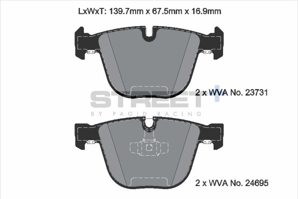 PAGID Racing T8043SP2001 STREET+ Brake Pads