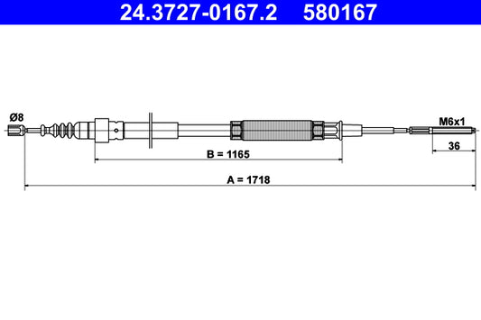 BOSCH 1987482225 Parking Brake Cable Pull