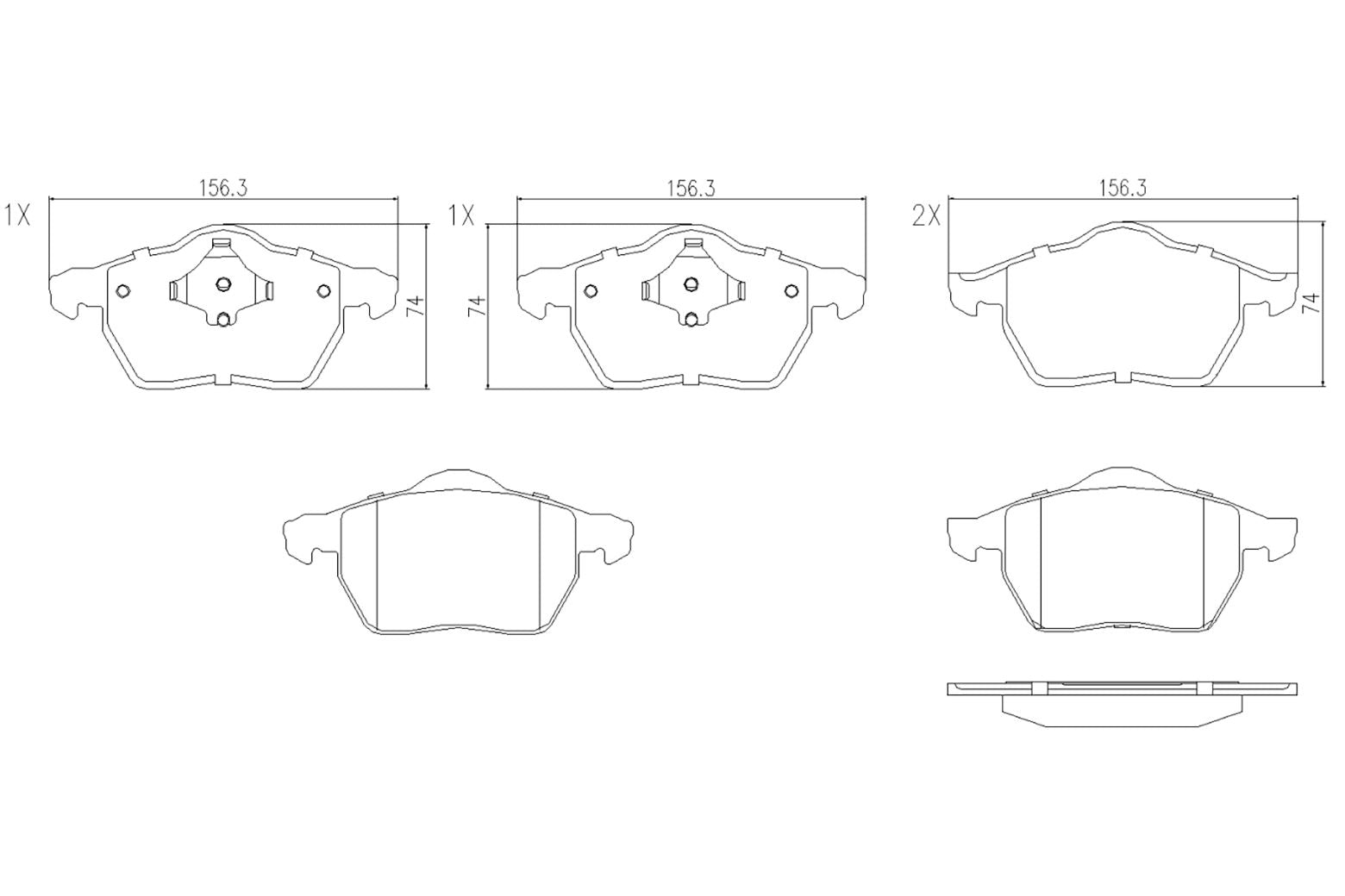 BOGAP V8210110 Brake Pad Set, Disc Brake | ML Performance Car Parts