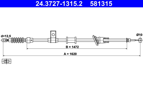 BOSCH 1987482421 Parking Brake Cable Pull
