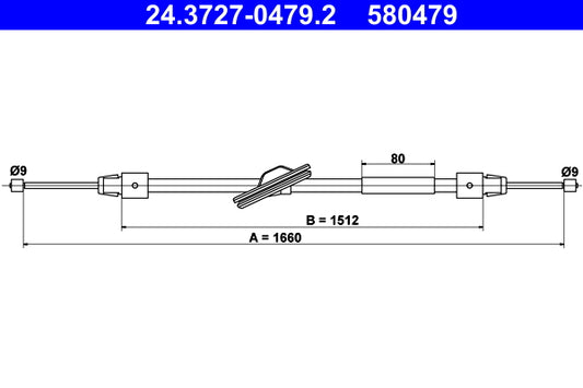 BOSCH 1987482240 Parking Brake Cable Pull