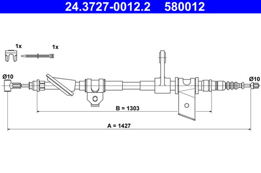 BOSCH 1987477824 Parking Brake Cable Pull