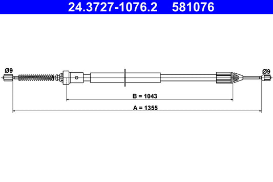 BOSCH 1987482172 Parking Brake Cable Pull
