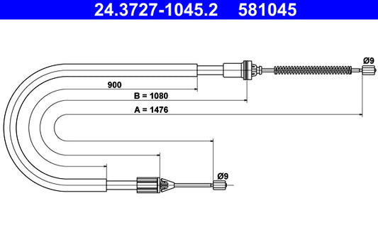 BOSCH 1987482216 Parking Brake Cable Pull