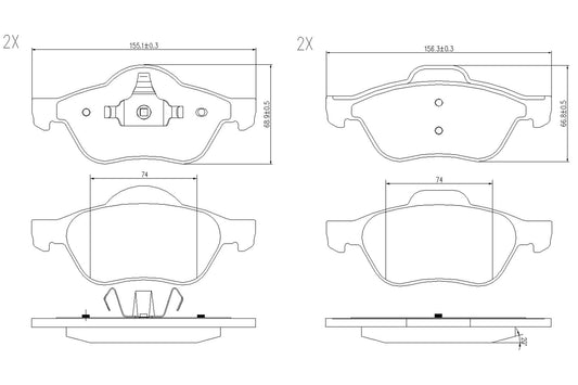 BOGAP R8210117 Brake Pad Set, Disc Brake | ML Performance Car Parts