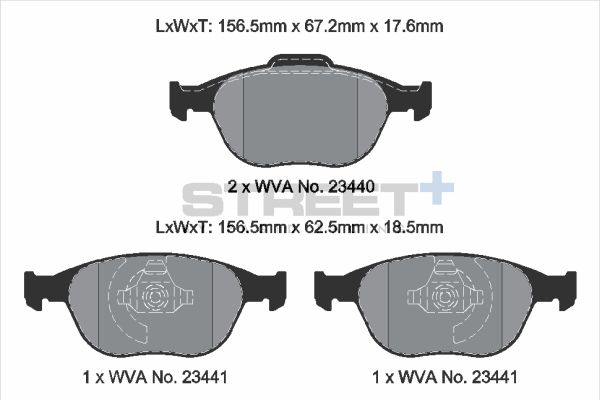 PAGID Racing T8174SP2001 STREET+ Brake Pads