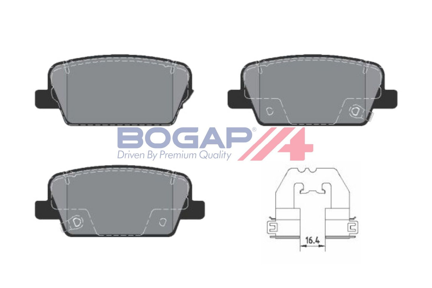 BOGAP Y8210259 Brake Pad Set, Disc Brake | ML Performance Car Parts