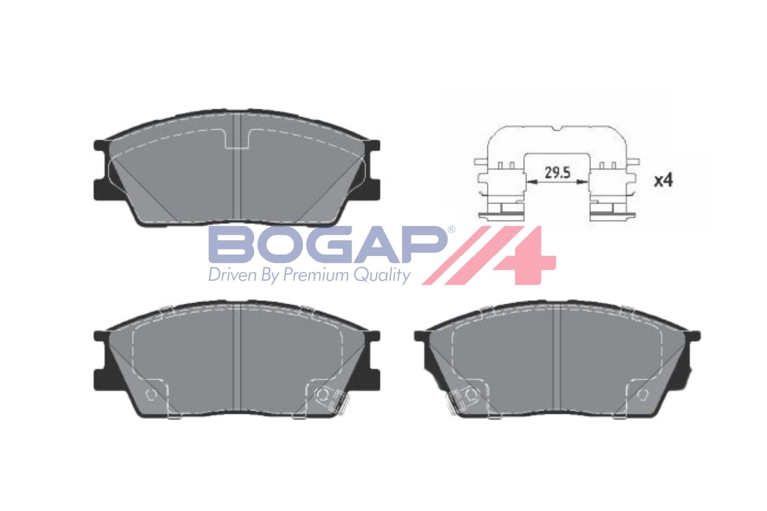 BOGAP Y8210263 Brake Pad Set, Disc Brake | ML Performance Car Parts