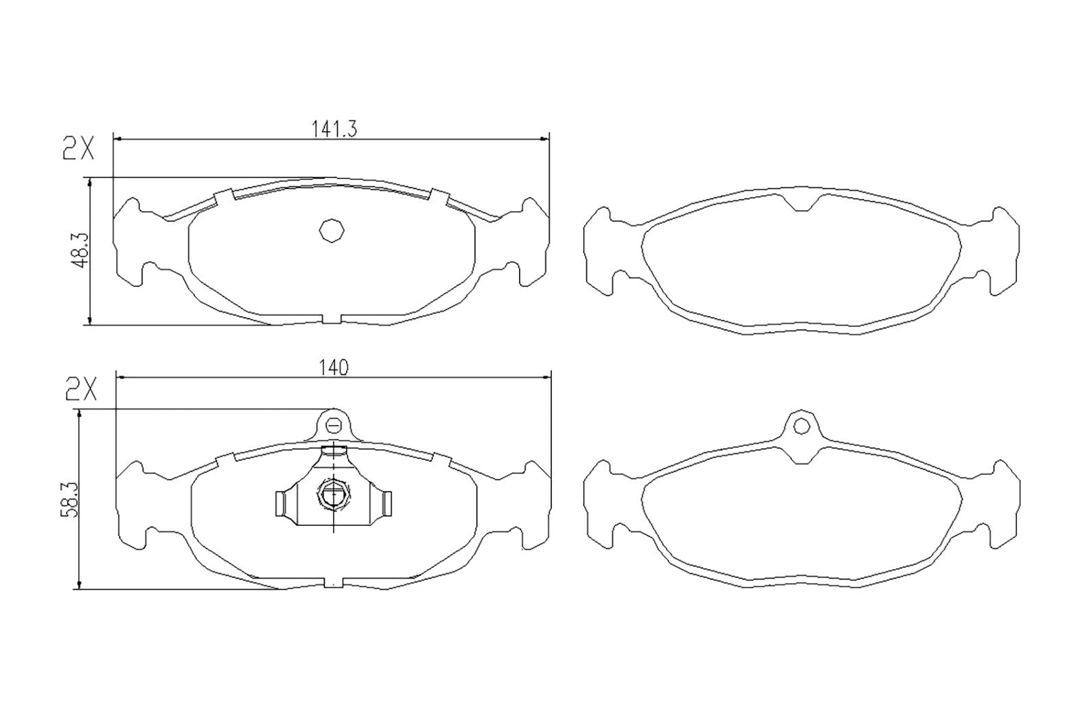 BOGAP P8210116 Brake Pad Set, Disc Brake | ML Performance Car Parts