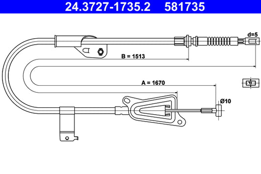 BOSCH 1987482009 Parking Brake Cable Pull
