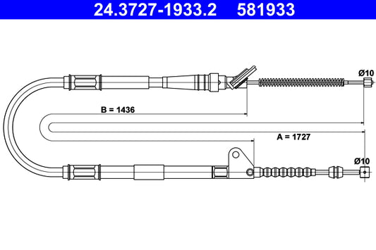 BOSCH 1987482012 Parking Brake Cable Pull