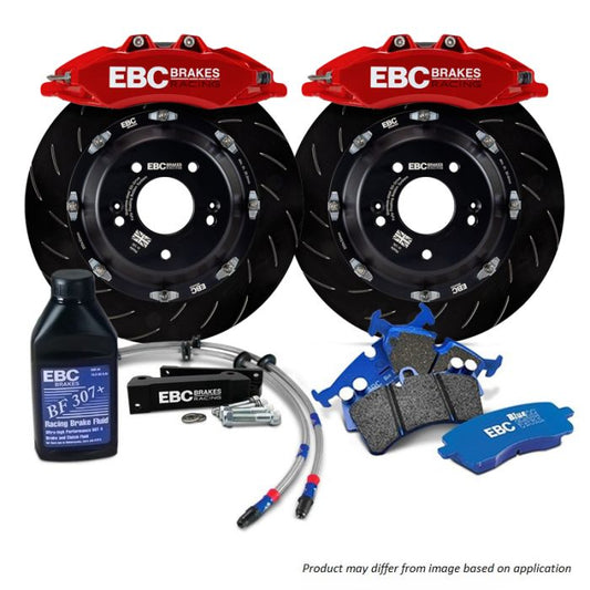 EBC BBK041RED1 Big Brake Kit Front 355x32mm Curved Slotted Apollo6 Red