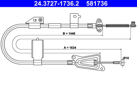 BOSCH 1987482127 Parking Brake Cable Pull