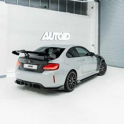 Adro A14A30-1501 BMW 2 SERIES F22 & M2 F87 PRE-PREG CARBON FIBRE SWAN NECK AT-R1 REAR WING (2014-2021)