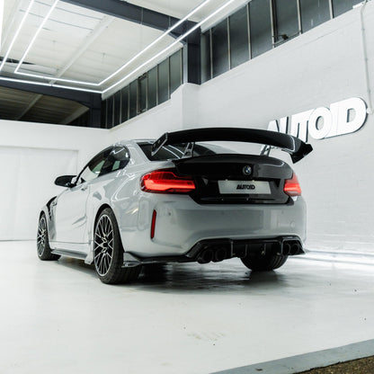 Adro A14A30-1501 BMW 2 SERIES F22 & M2 F87 PRE-PREG CARBON FIBRE SWAN NECK AT-R1 REAR WING (2014-2021)