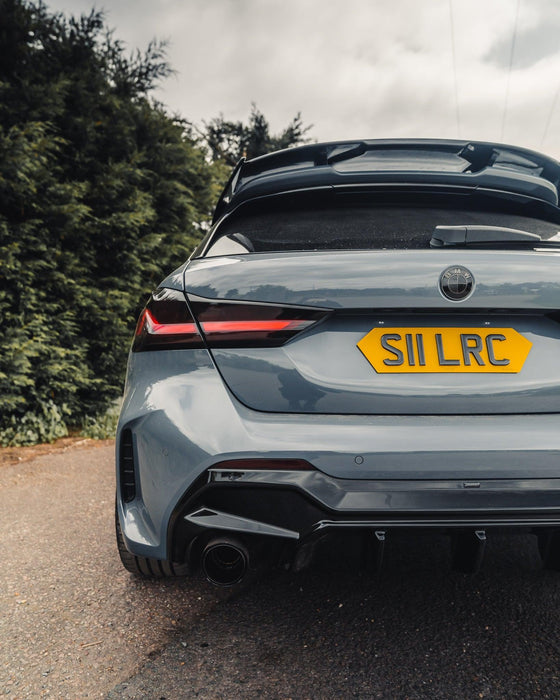 Zaero ZA-F4X-PRE-LCI-DE-DF BMW M135I 128TI 120D 120I DUAL EXIT F40 EVO-1 GLOSS BLACK REAR DIFFUSER