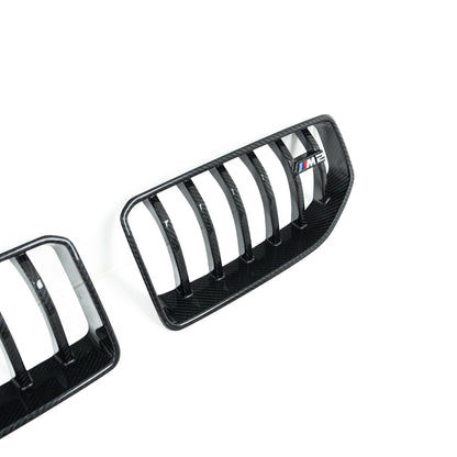 Adro A14A90-2201 BMW M2 G87 PRE-PREG CARBON FIBRE FRONT GRILLES (2023+)