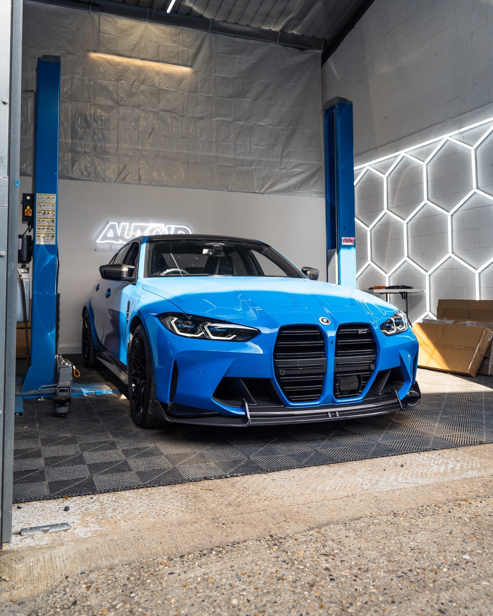 Adro A14A11-1202 BMW M3 G80 G81 & M4 G82 G83 DRY CARBON FIBRE FRONT SPLITTER (2021+)