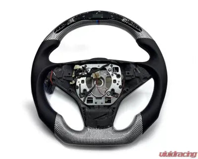 Vivid Racing VR-SW-37 BMW M5 | M6 E6x OEM Upgraded Steering Wheel Shift Light Tri-Color Stitching Silver Carbon