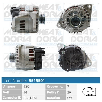 MEAT & DORIA MD5515501 Alternator