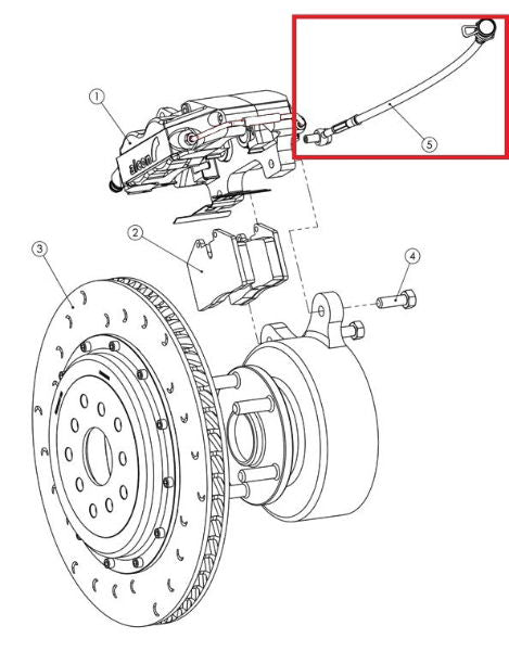 Alcon MHA3430X475 Replacement Brake Lines For Audi A4 B8 / BMW E46 M3 Rear