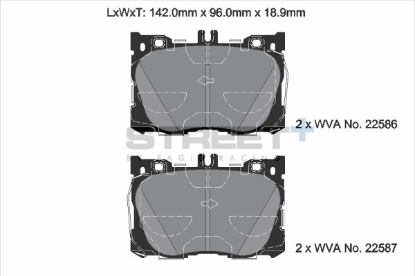 PAGID Racing T8015SP2001 STREET+ Brake Pads