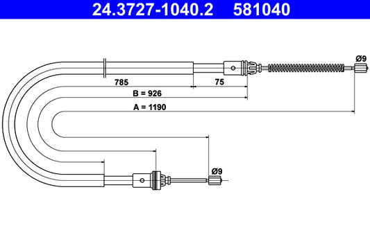 BOSCH 1987477815 Parking Brake Cable Pull