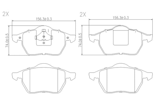BOGAP A8210157 Brake Pad Set, Disc Brake | ML Performance Car Parts