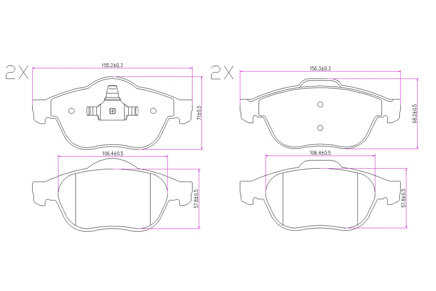 BOGAP R8210118 Brake Pad Set, Disc Brake | ML Performance Car Parts