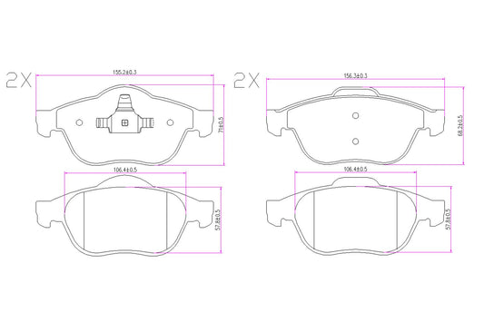 BOGAP R8210118 Brake Pad Set, Disc Brake | ML Performance Car Parts